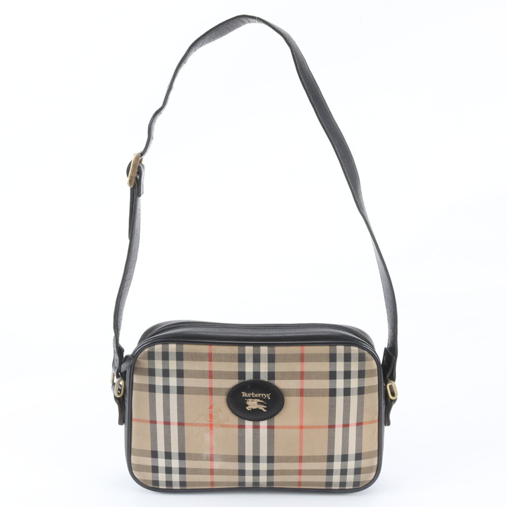 Burberry Nova Check Shadow Horse Leather Shoulder Bag Crossbody Tote for Women